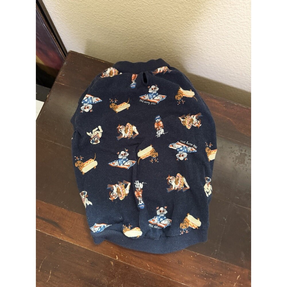 Dog T-shirt Old Navy Dogs 4th Of July Dog T-shirt Navy Blue Size Small USA
